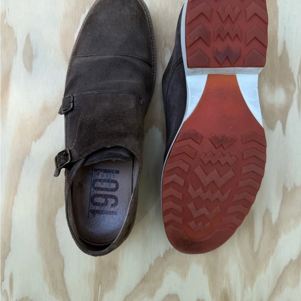 1901 Men's Brown Suede Double Monk Strap Shoes Size 11.5M - Picture 6 of 10